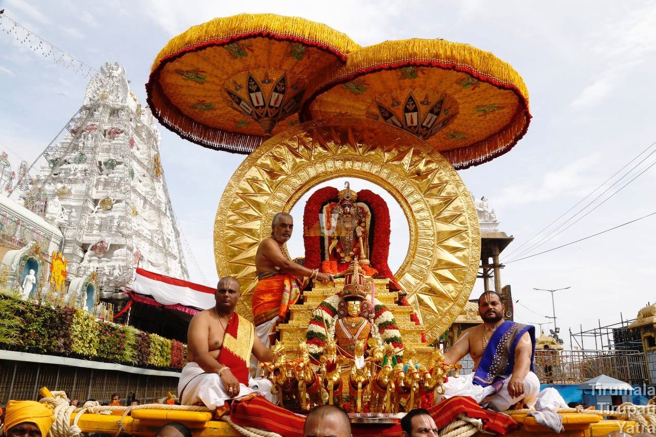 Surya Prabha Vahanam during Brahmotsavams