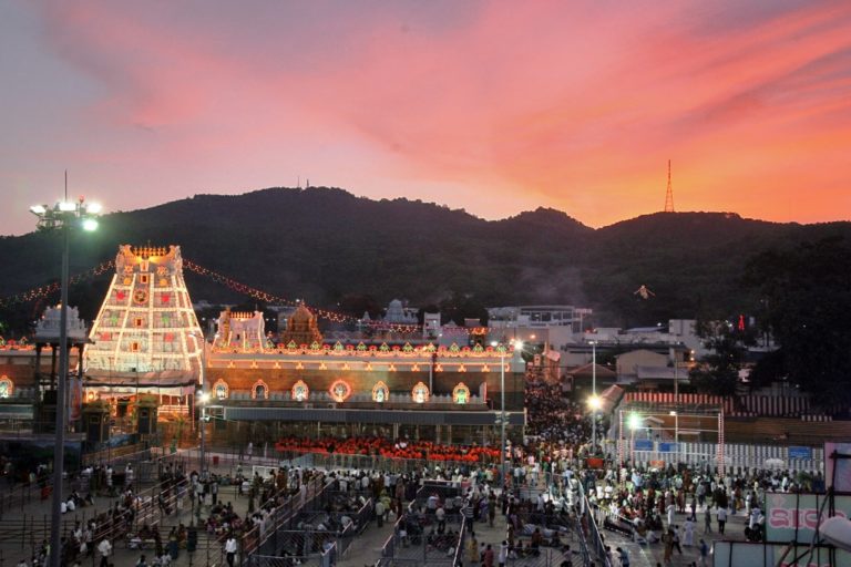 Tirumala Temple Front view on New Year Day