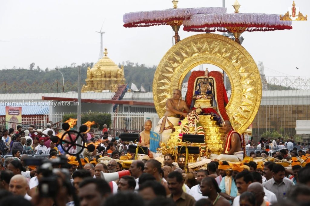 Procession of Surya Prabha Vahanam in Tirumala