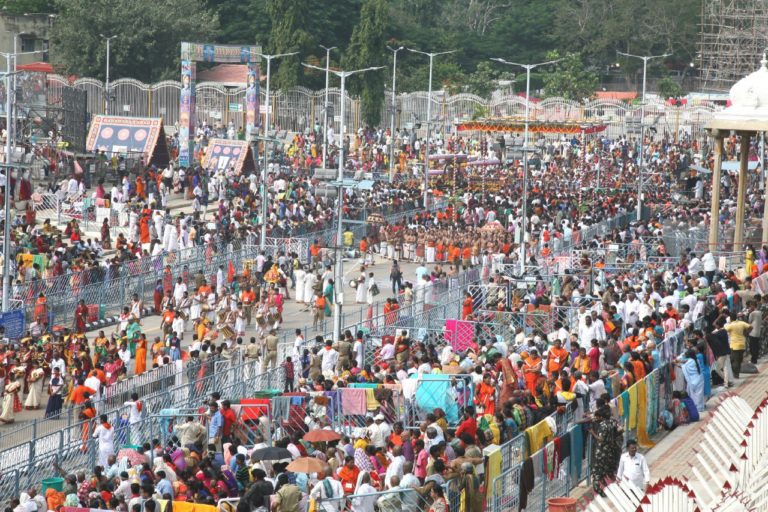 Tirumala Mada Streets during procession of Swamy Varu during Brahmotsavams