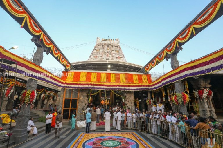 Inside Tirumala Temple on the day of NEW YEAR