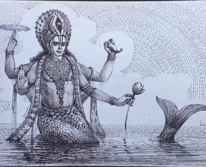 Matsya Avatar of Maha Vishnu