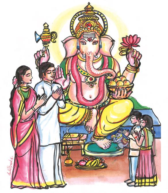 Ganesh Chaturthi or Vinayaka Chaturthi sketch
