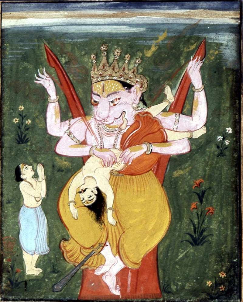 Narasimha Avathara killing Hiranyakashipu