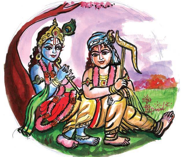 Balarama is an avatar of Adhisesha with Krishna