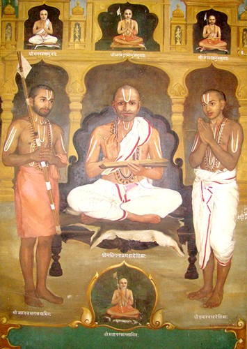 Vedanta Desika with Brahmatantra Svatantra Jiyar and Kumara Varadacharya