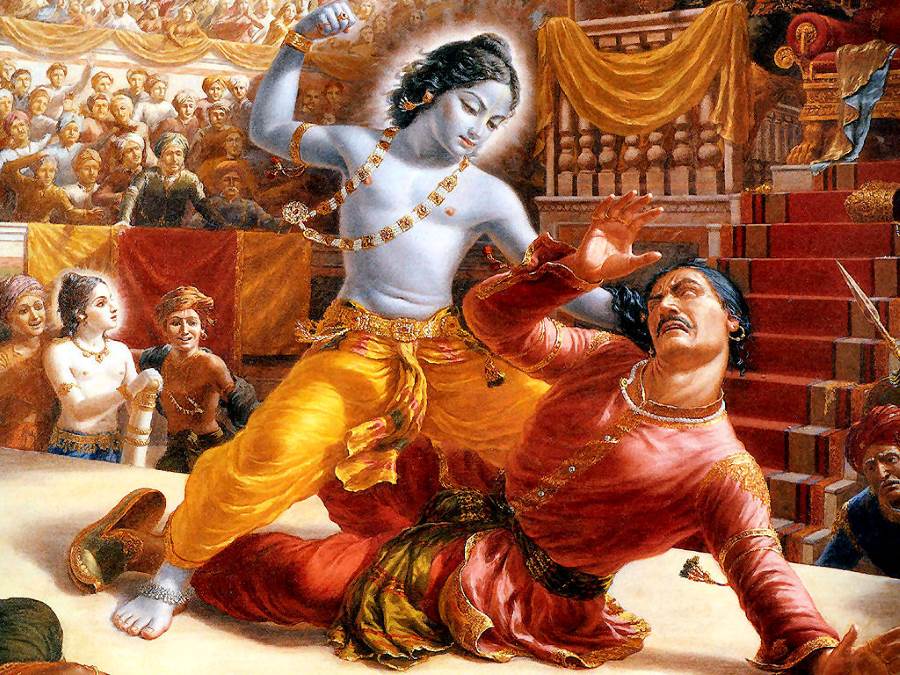 Krishna Killing Kamsa