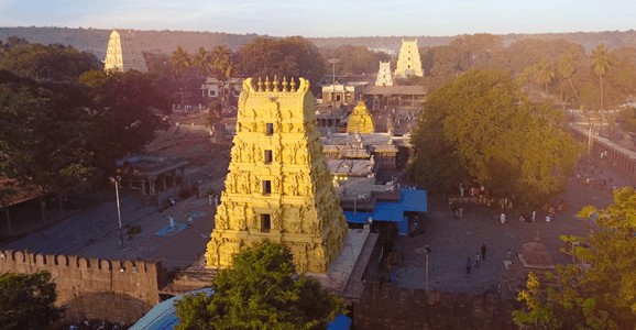Sri Bhramaramba Mallikarjuna Swamy Temple, Srisailam 2 Sri Bhramaramba Mallikarjuna Swamy Temple, Srisailam Aerial View
